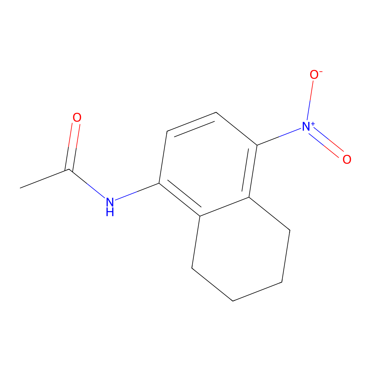 N-(4-nitro-5,6,7,8-tetrahydronaphthalen-1-yl)acetamide molecular structure, CAS 40153-45-5