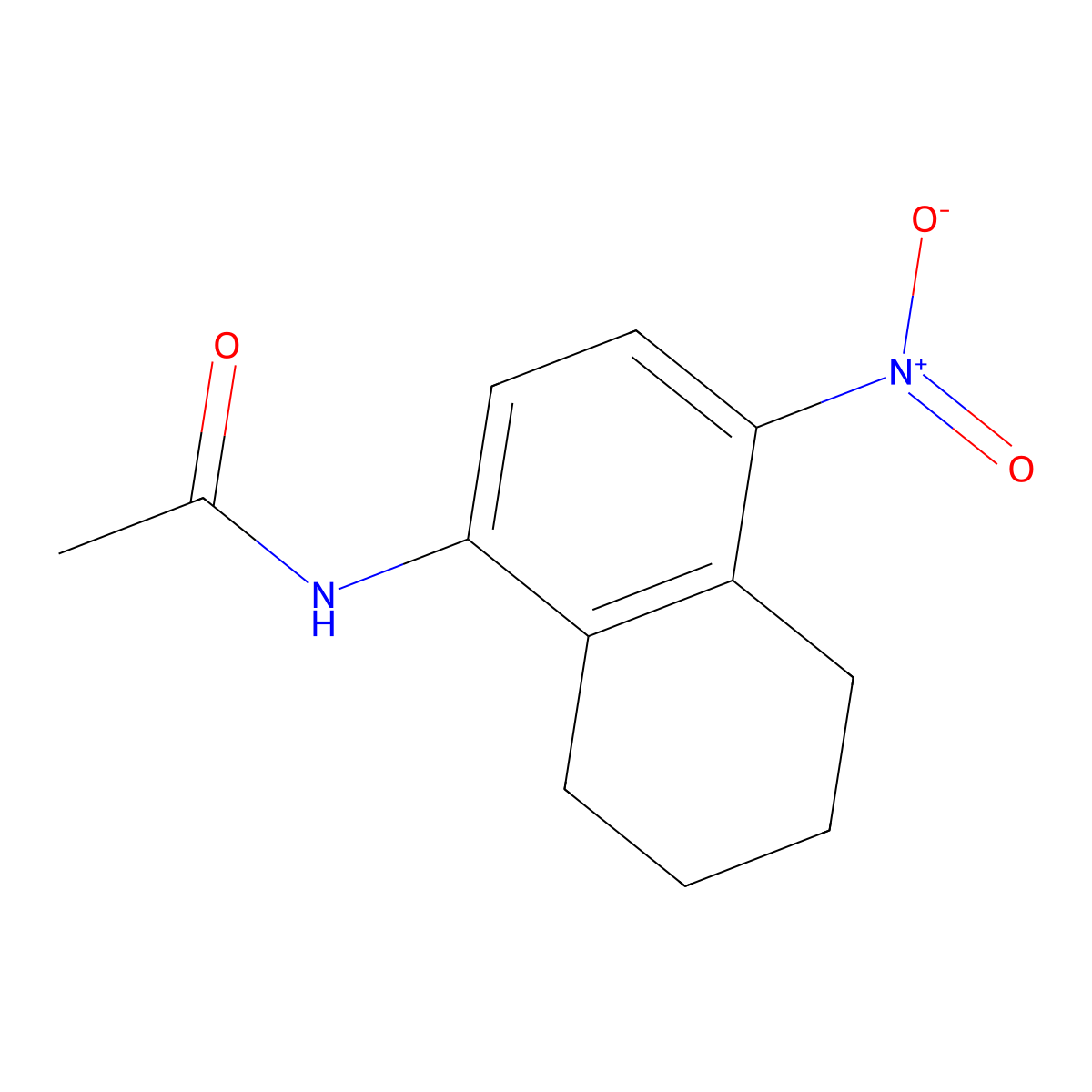 N-(4-nitro-5,6,7,8-tetrahydronaphthalen-1-yl)acetamide molecular structure, CAS 40153-45-5
