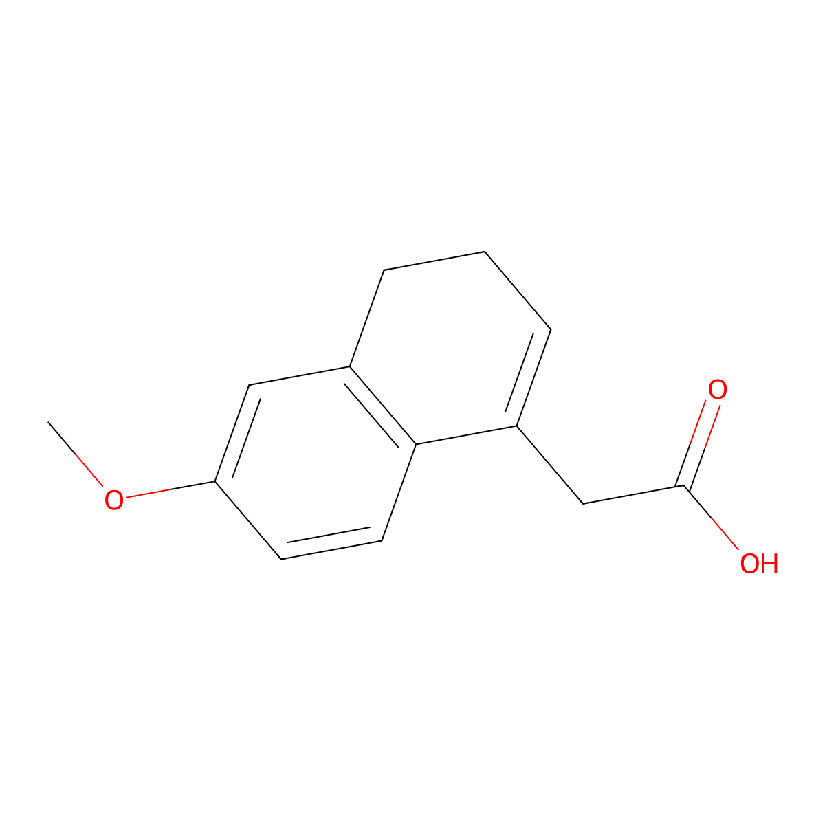 2-(6-Methoxy-3,4-dihydronaphthalen-1-yl)acetic acid molecular structure, CAS 40154-29-8