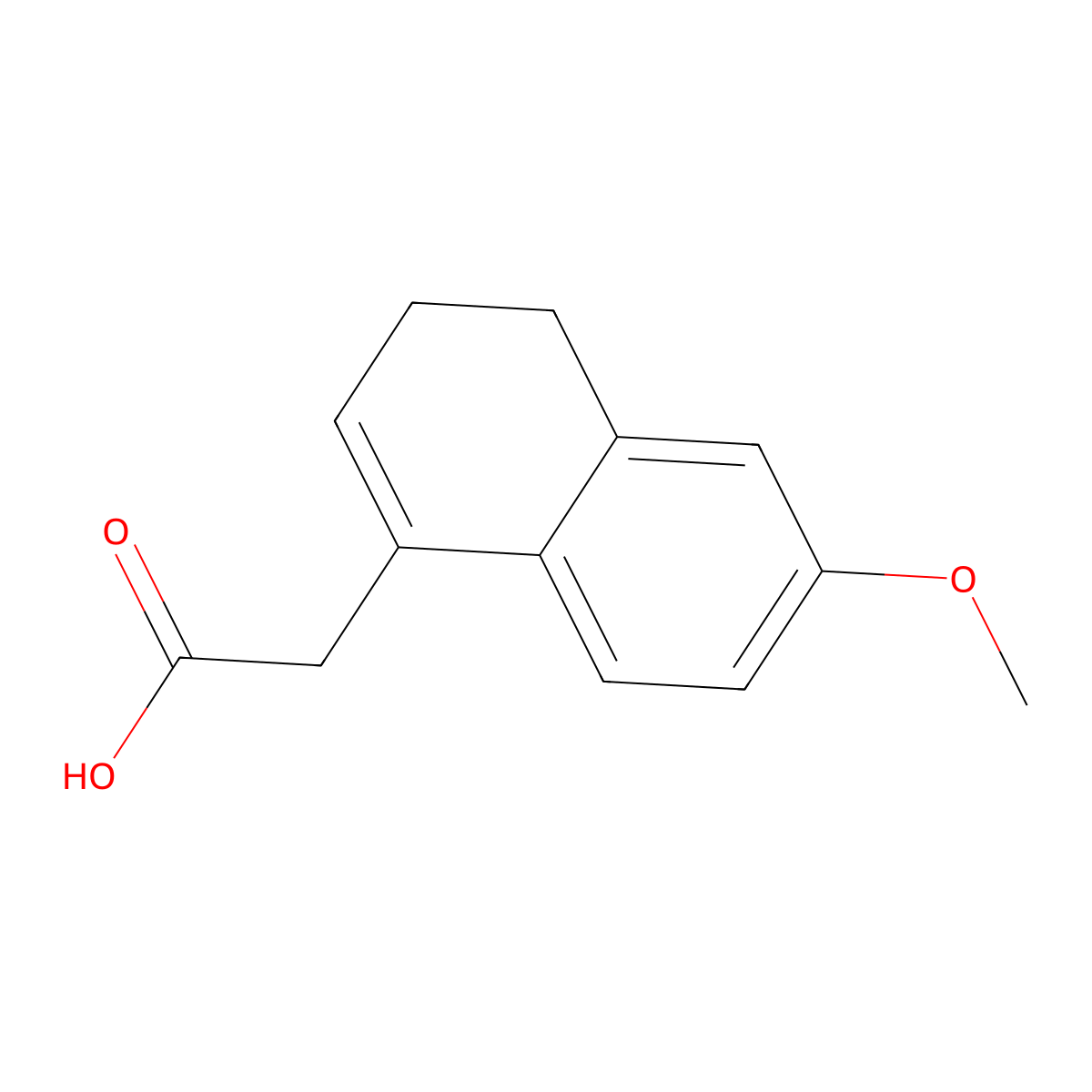 2-(6-Methoxy-3,4-dihydronaphthalen-1-yl)acetic acid molecular structure, CAS 40154-29-8