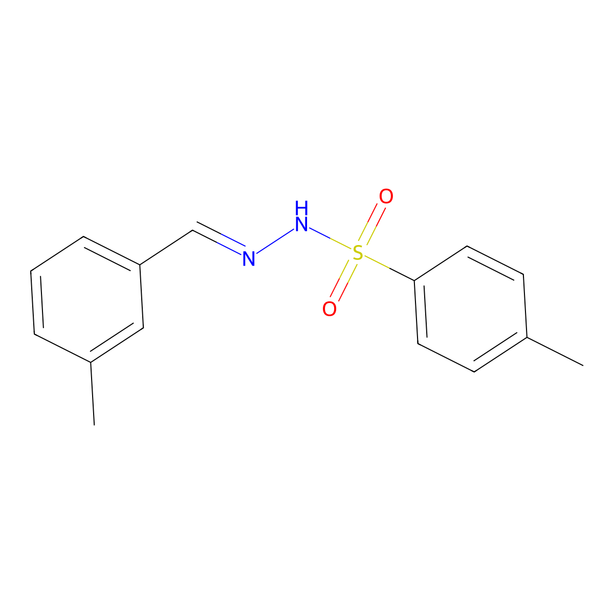 4-Methyl-N'-(3-methylbenzylidene)benzenesulfonohydrazide molecular structure, CAS 40154-50-5