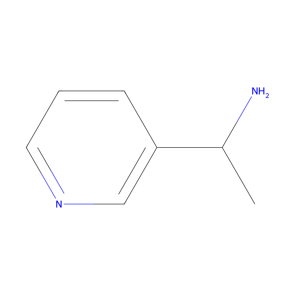 (R)-1-(Pyridin-3-yl)ethanamine molecular structure, CAS 40154-75-4