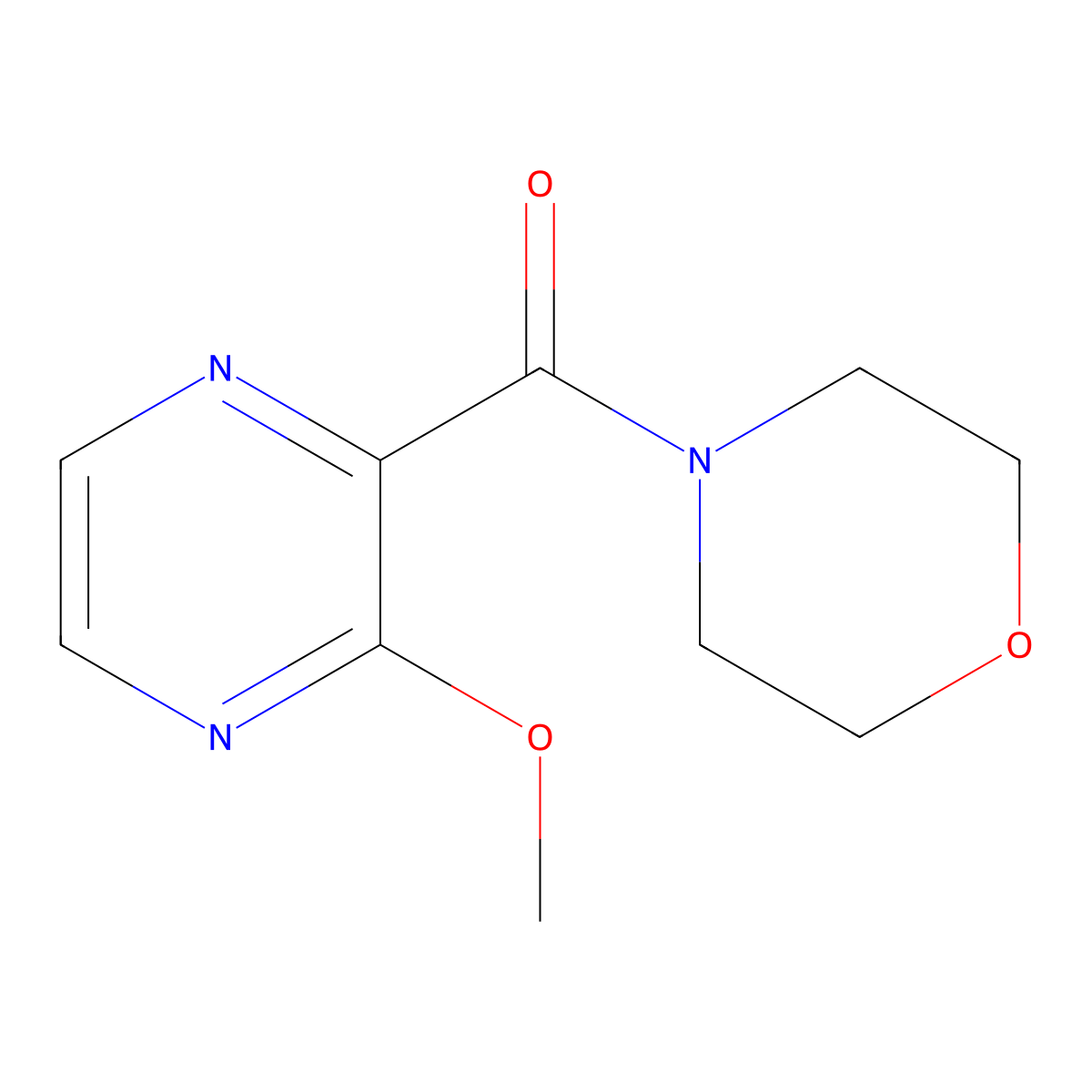 (3-Methoxypyrazin-2-yl)(morpholino)methanone molecular structure, CAS 40155-25-7