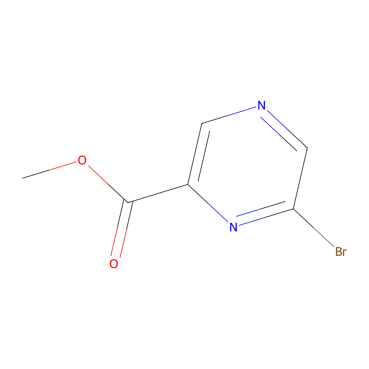 Methyl 6-bromopyrazine-2-carboxylate molecular structure, CAS 40155-34-8