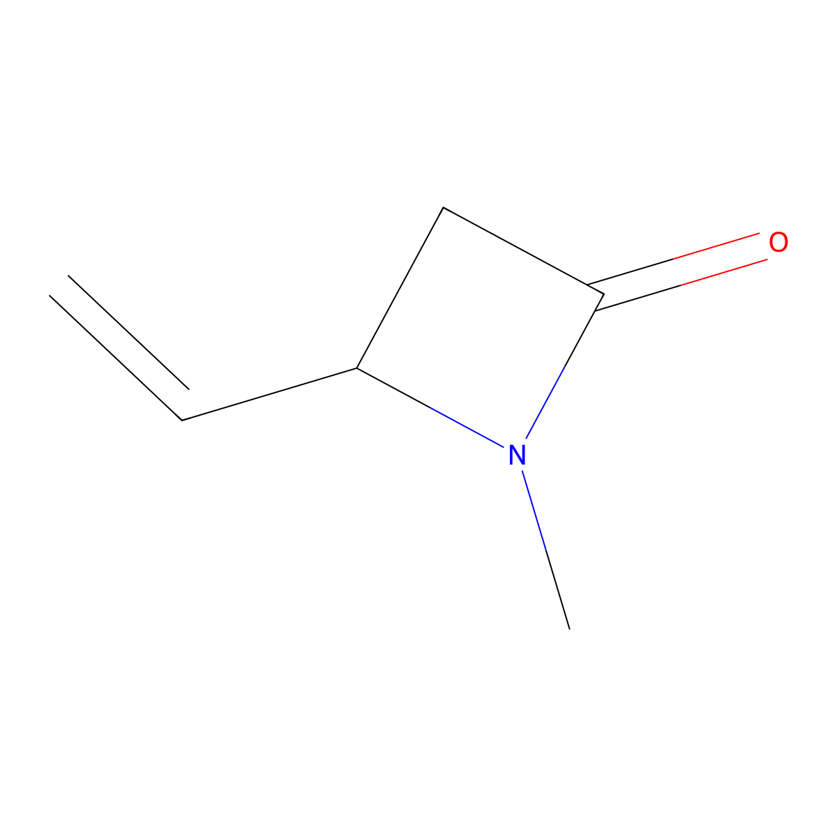 4-Ethenyl-1-methylazetidin-2-one molecular structure, CAS 40156-34-1
