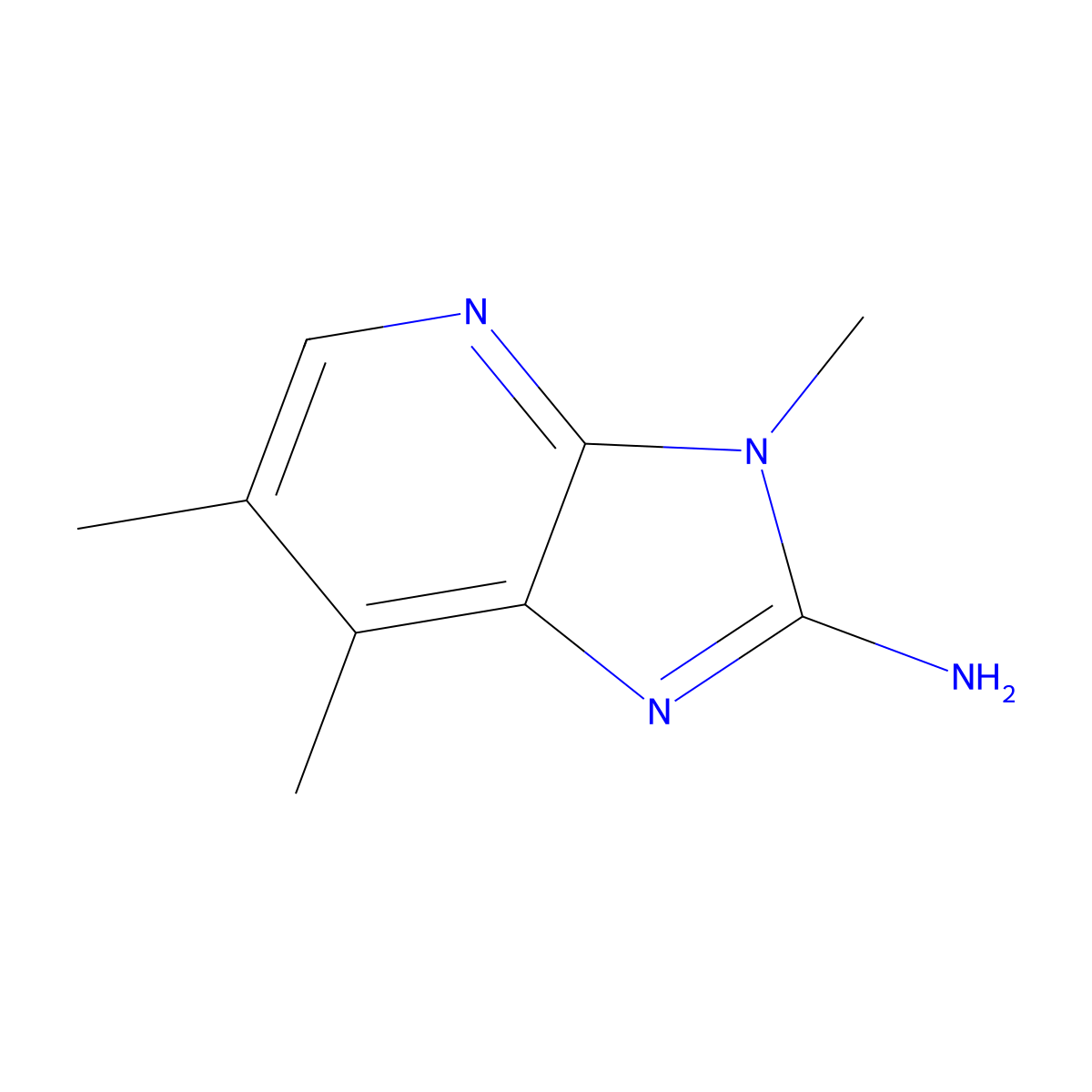 3,6,7-Trimethyl-3H-imidazo[4,5-b]pyridin-2-amine molecular structure, CAS 401560-72-3
