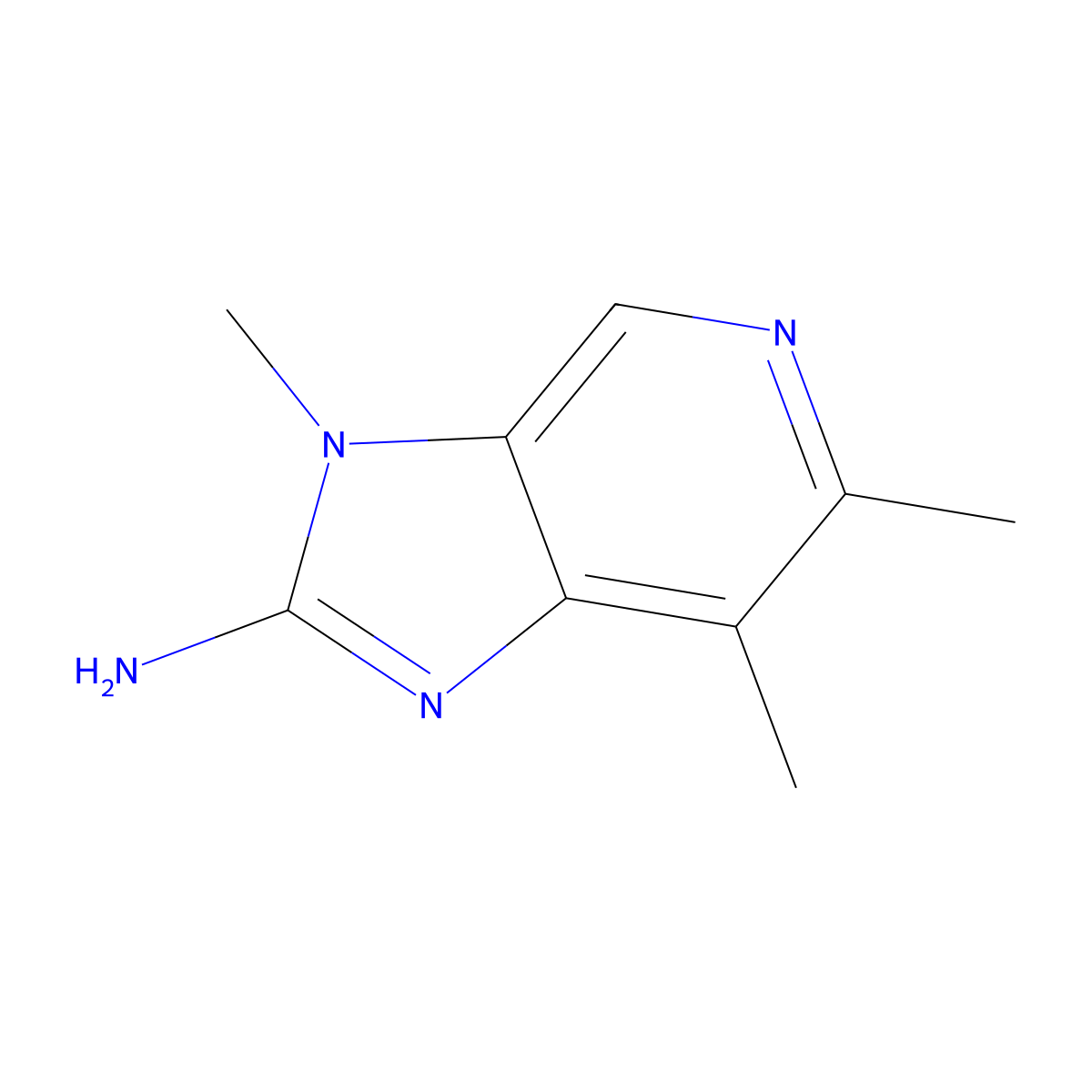 3,6,7-Trimethyl-3H-imidazo[4,5-c]pyridin-2-amine molecular structure, CAS 401560-74-5