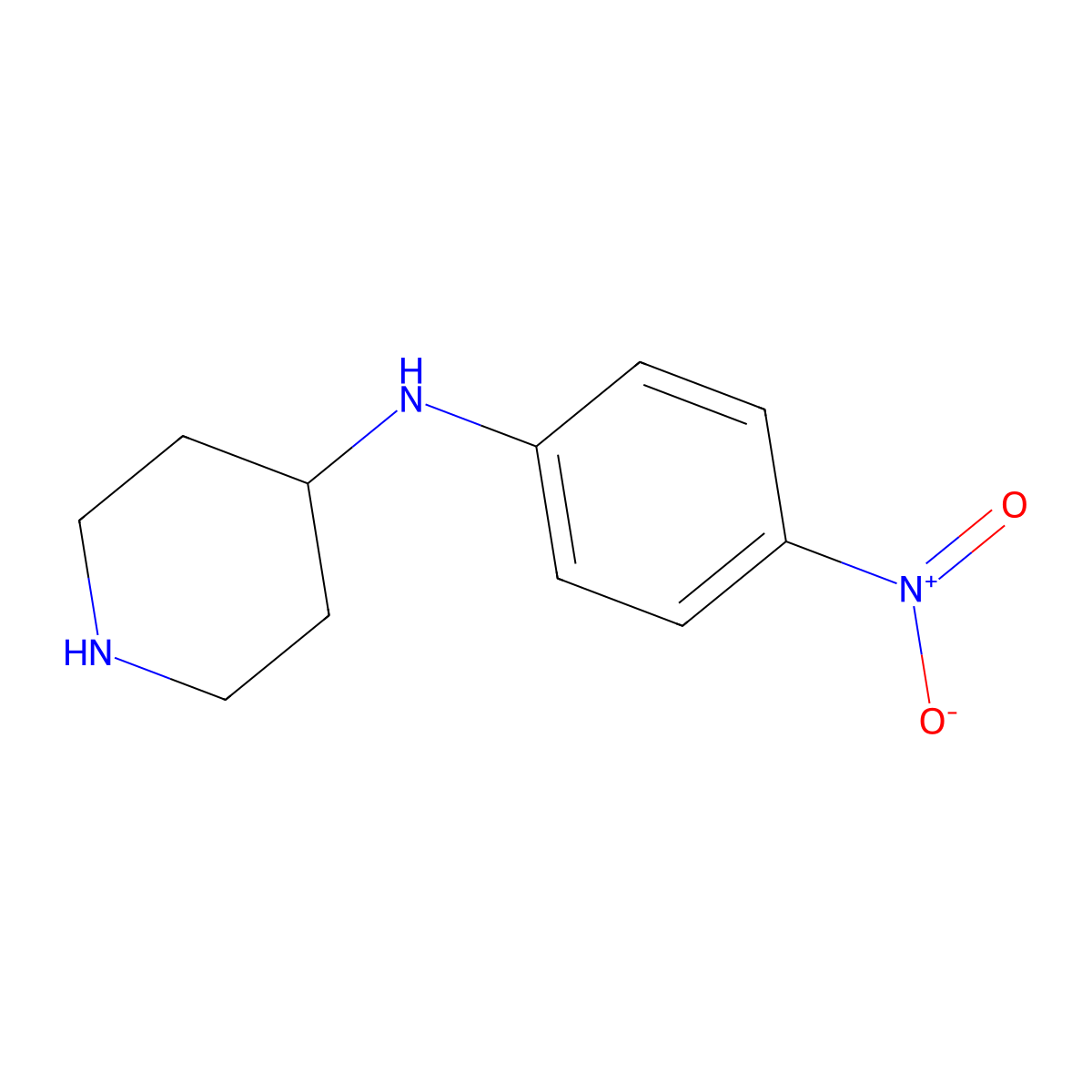 N-(4-Nitrophenyl)piperidin-4-amine molecular structure, CAS 401565-90-0