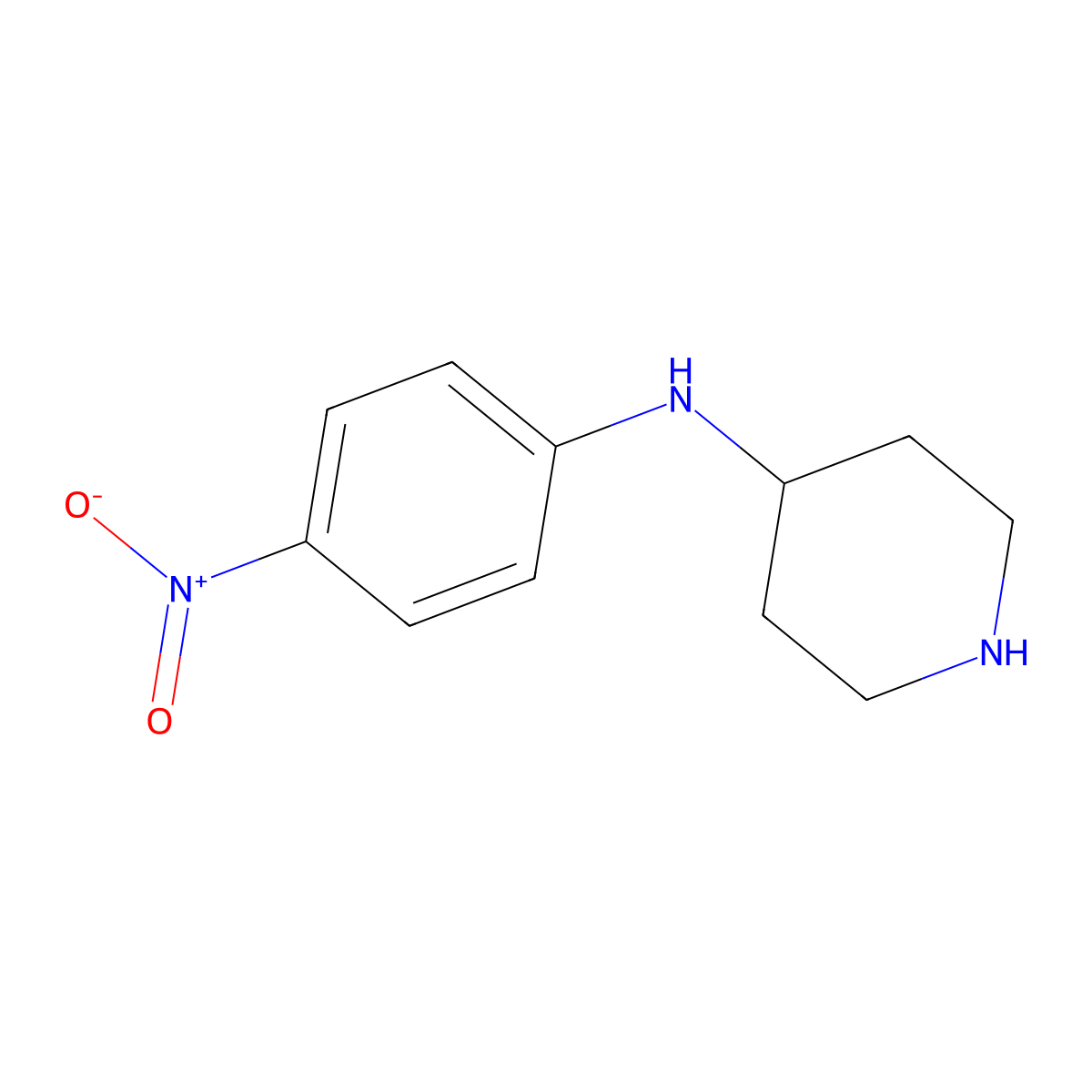 N-(4-Nitrophenyl)piperidin-4-amine molecular structure, CAS 401565-90-0
