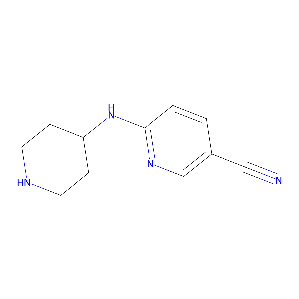 6-(Piperidin-4-ylamino)-nicotinonitrile molecular structure, CAS 401565-97-7