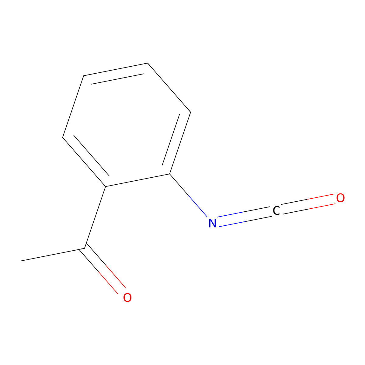 2-Acetylphenyl isocyanate molecular structure, CAS 401566-90-3