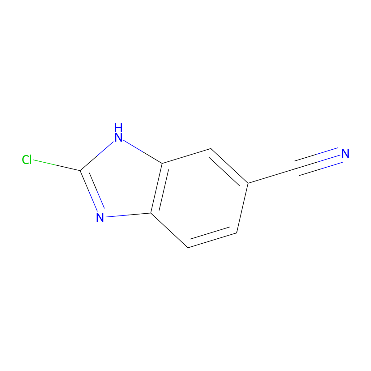 2-Chloro-1H-benzimidazole-6-carbonitrile molecular structure, CAS 401567-00-8