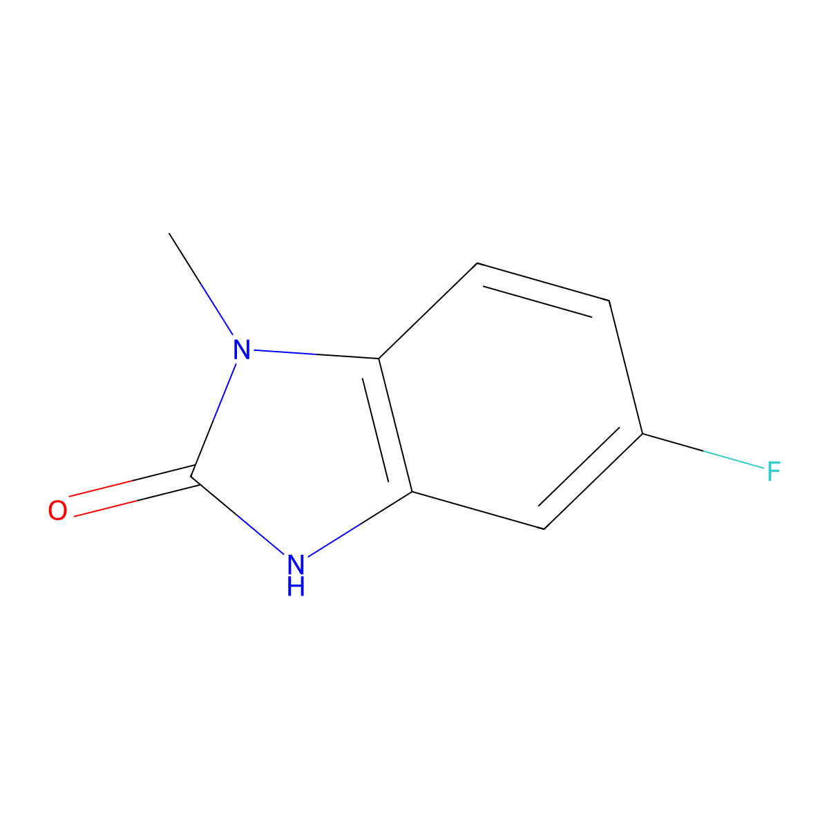 5-Fluoro-1-methyl-1H-benzo[d]imidazol-2(3H)-one molecular structure, CAS 401567-11-1