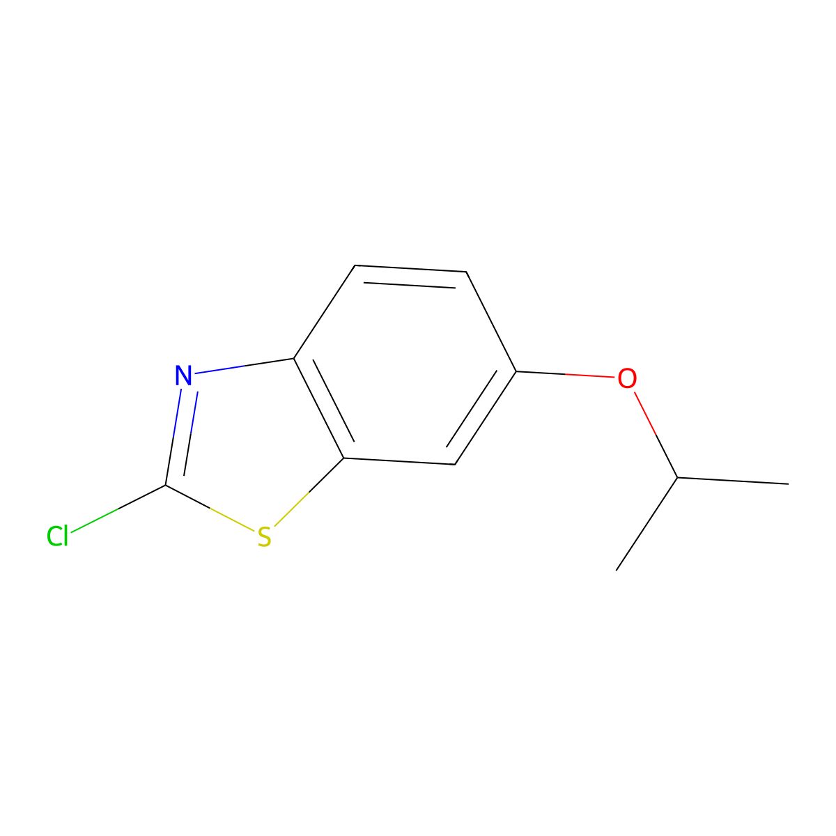 2-Chloro-6-(propan-2-yloxy)-1,3-benzothiazole molecular structure, CAS 401567-29-1