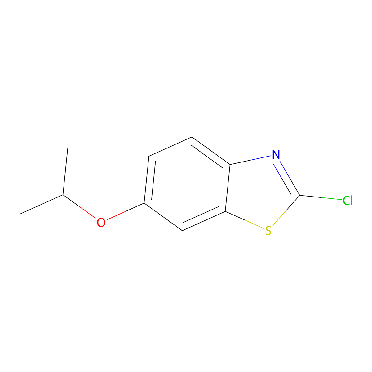 2-Chloro-6-(propan-2-yloxy)-1,3-benzothiazole molecular structure, CAS 401567-29-1
