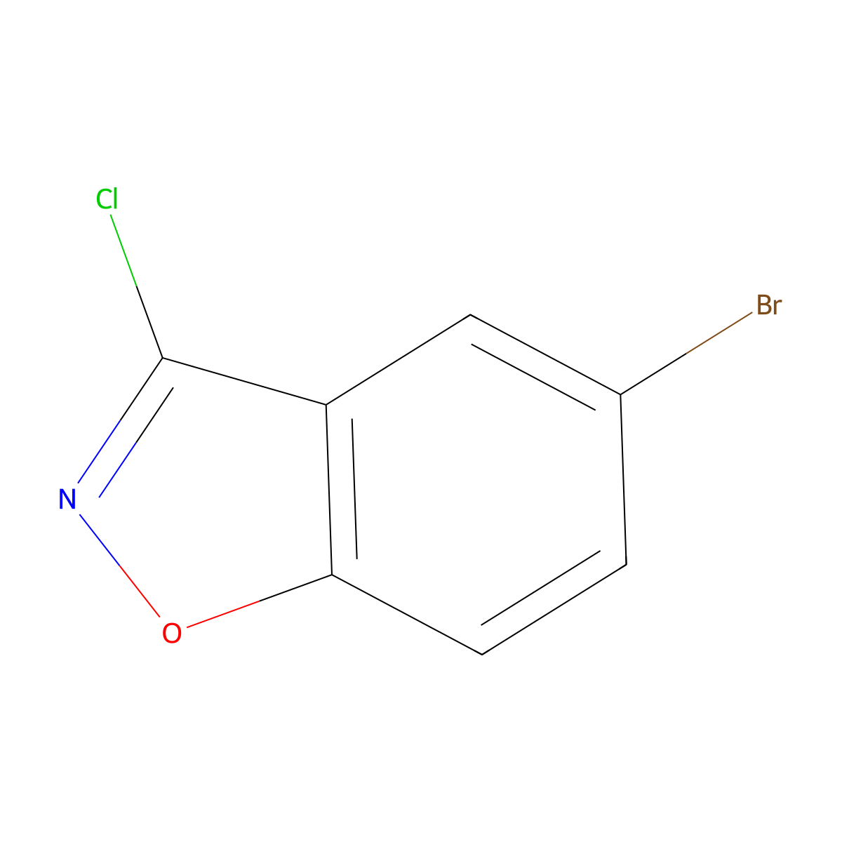 5-Bromo-3-chloro-1,2-benzoxazole molecular structure, CAS 401567-43-9