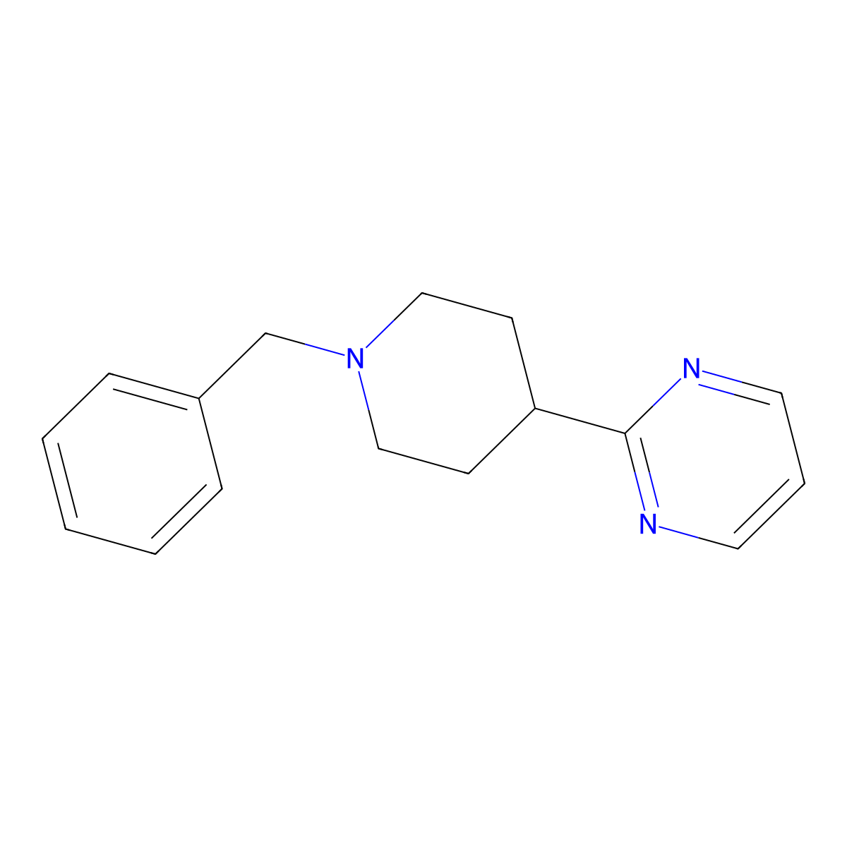 2-(1-Benzylpiperidin-4-yl)pyrimidine molecular structure, CAS 401568-14-7