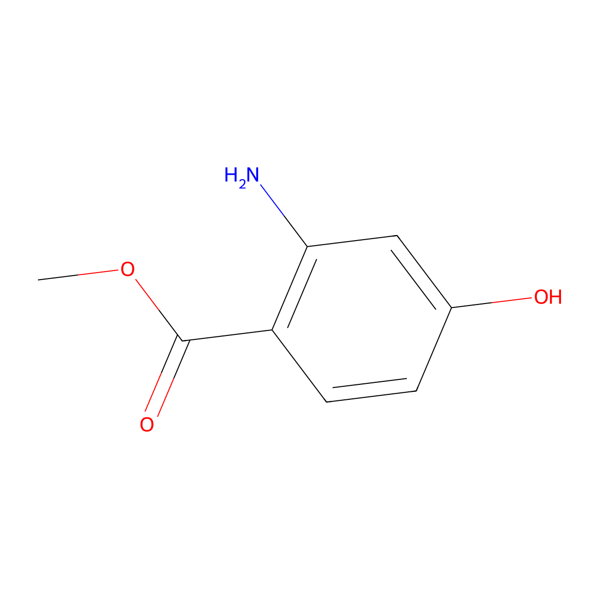 Methyl 2-amino-4-hydroxybenzoate molecular structure, CAS 401568-70-5