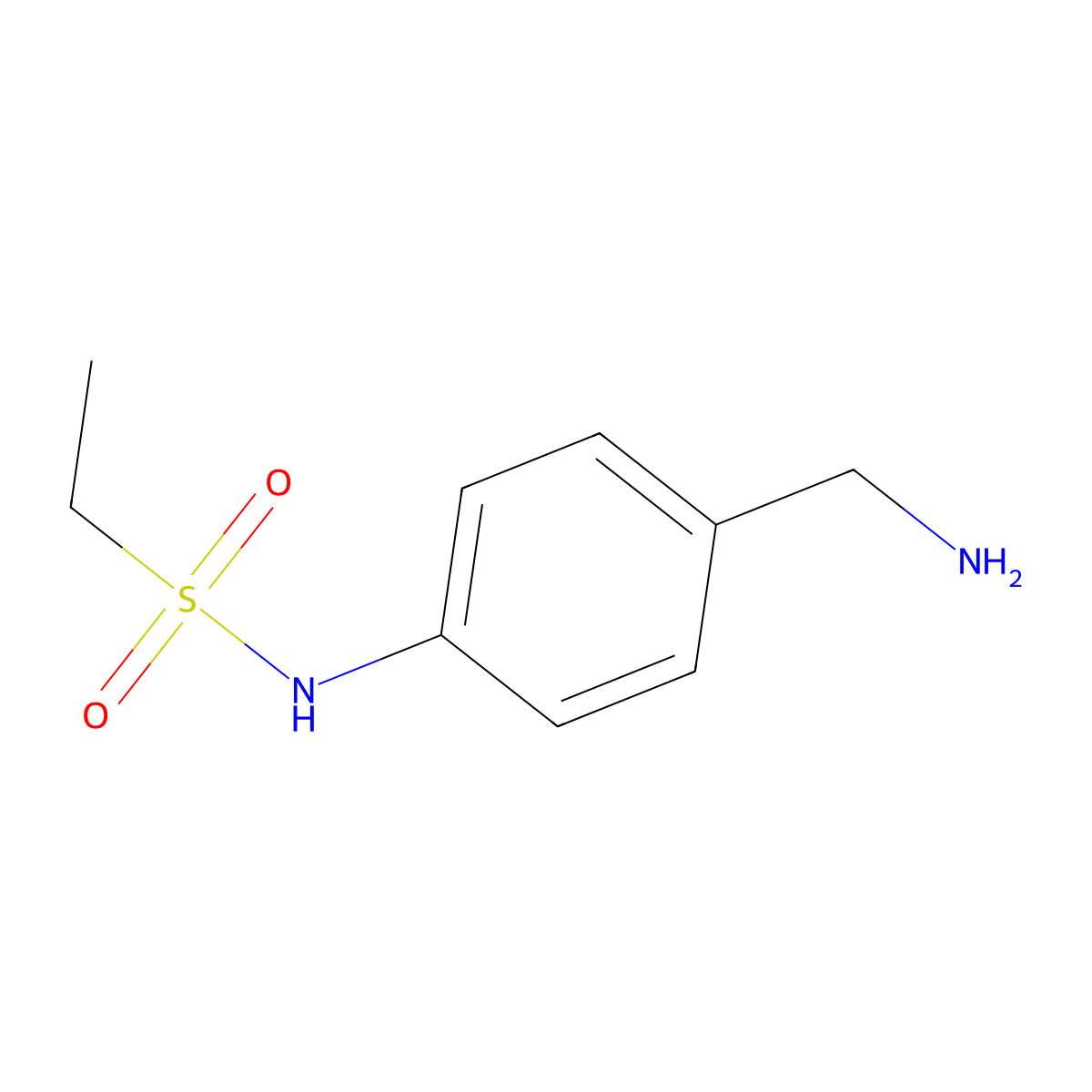 N-[4-(aminomethyl)phenyl]ethane-1-sulfonamide molecular structure, CAS 401573-25-9