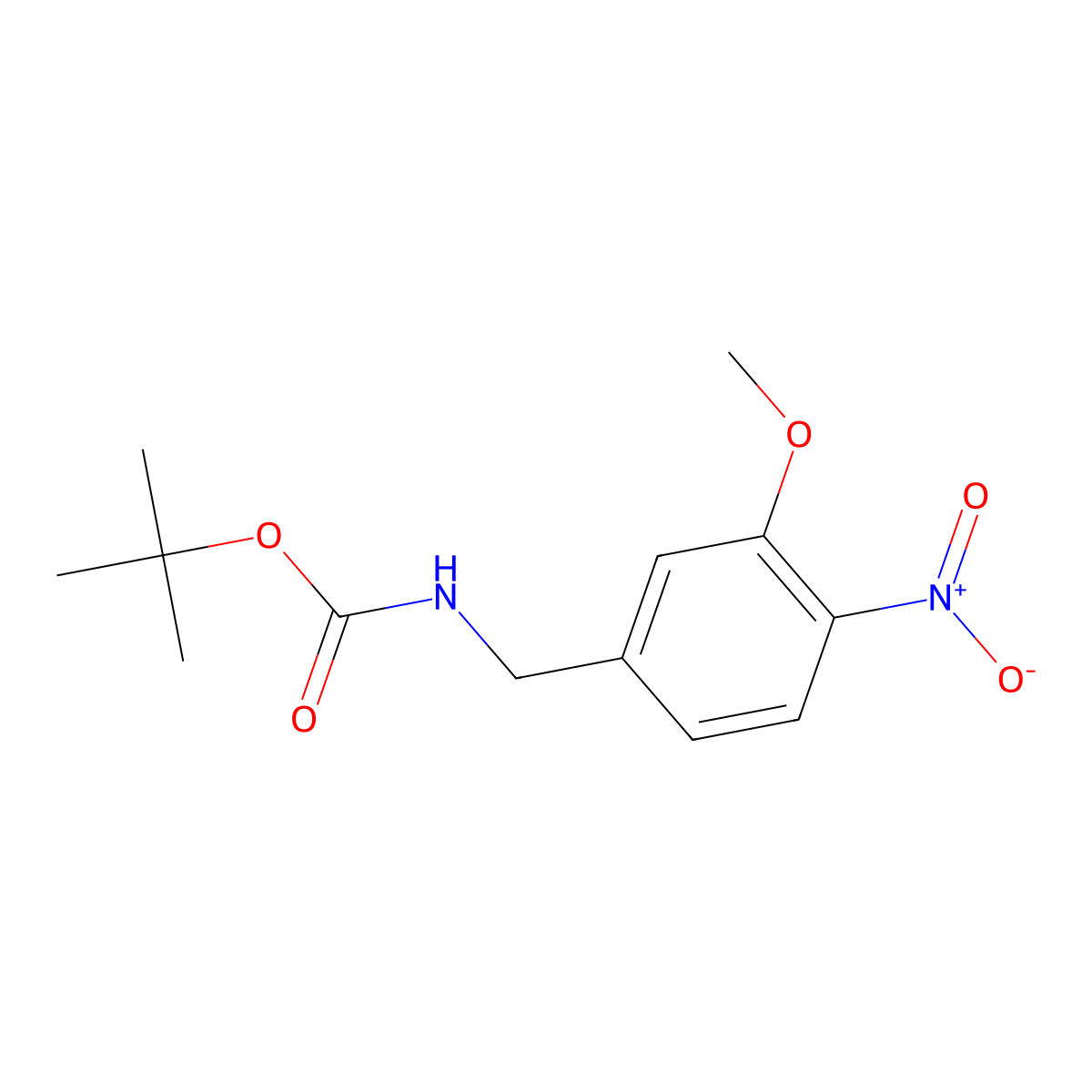 tert-butyl N-[(3-methoxy-4-nitrophenyl)methyl]carbamate molecular structure, CAS 401573-37-3