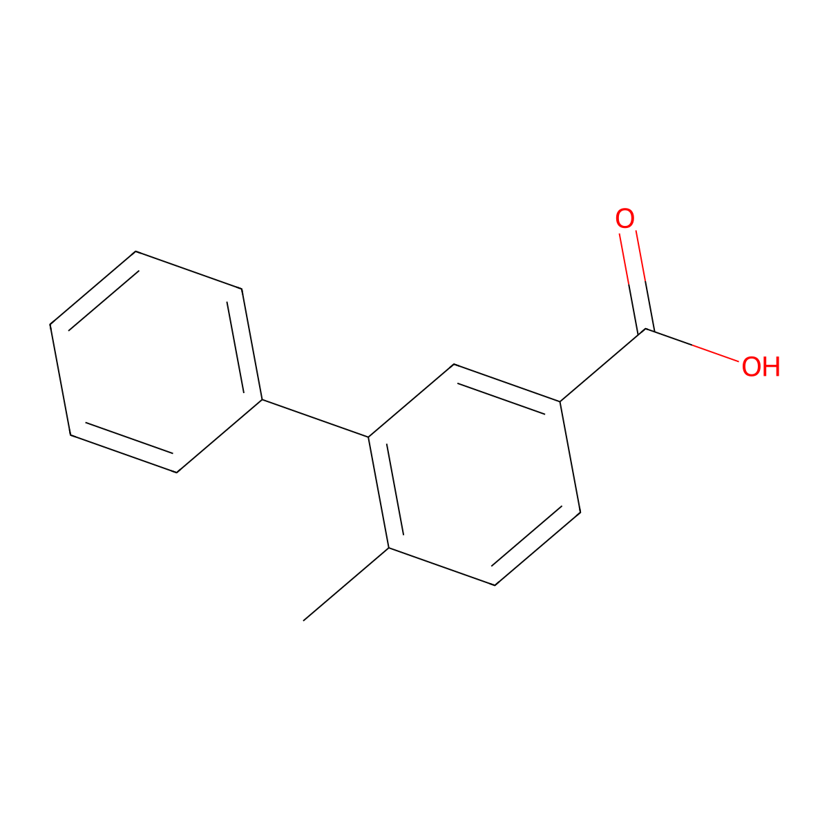4-Methyl-3-phenylbenzoic acid molecular structure, CAS 401573-78-2