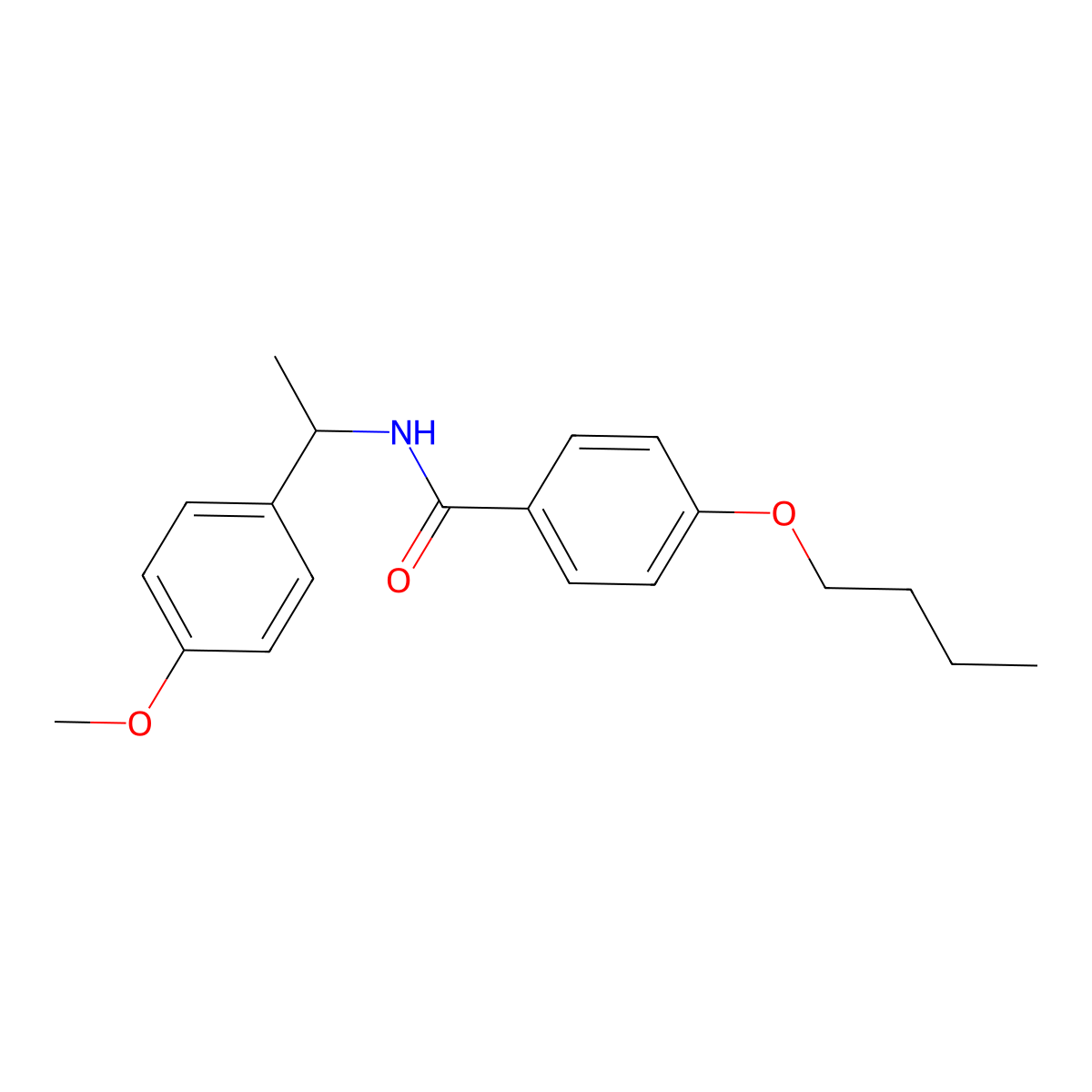 4-butoxy-N-[1-(4-methoxyphenyl)ethyl]benzamide molecular structure, CAS 401574-57-0