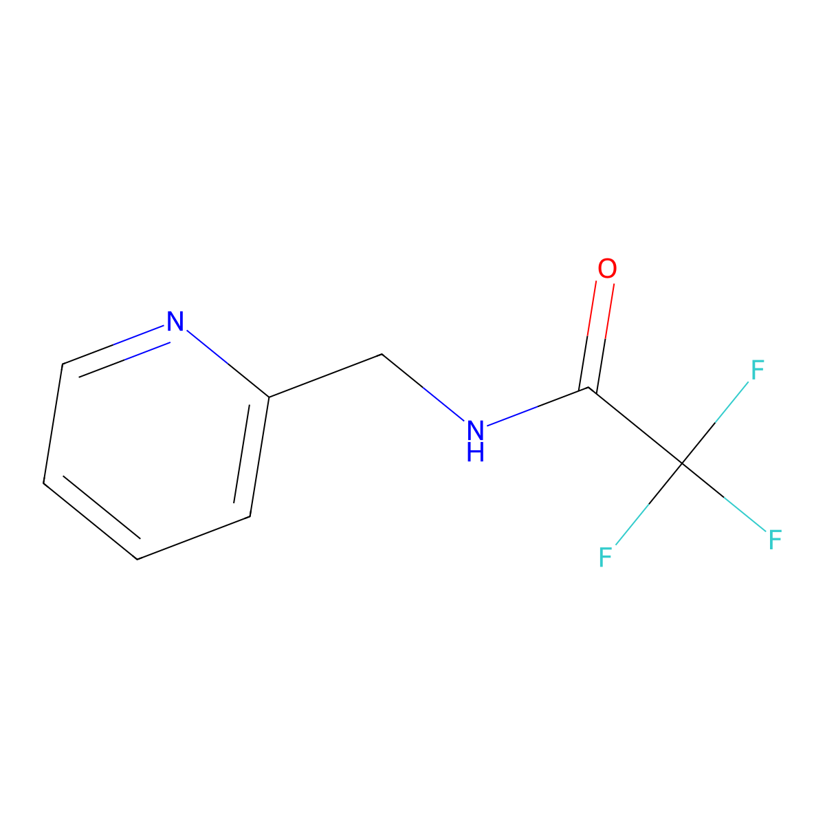 2,2,2-trifluoro-N-(pyridin-2-ylmethyl)acetamide molecular structure, CAS 401575-24-4