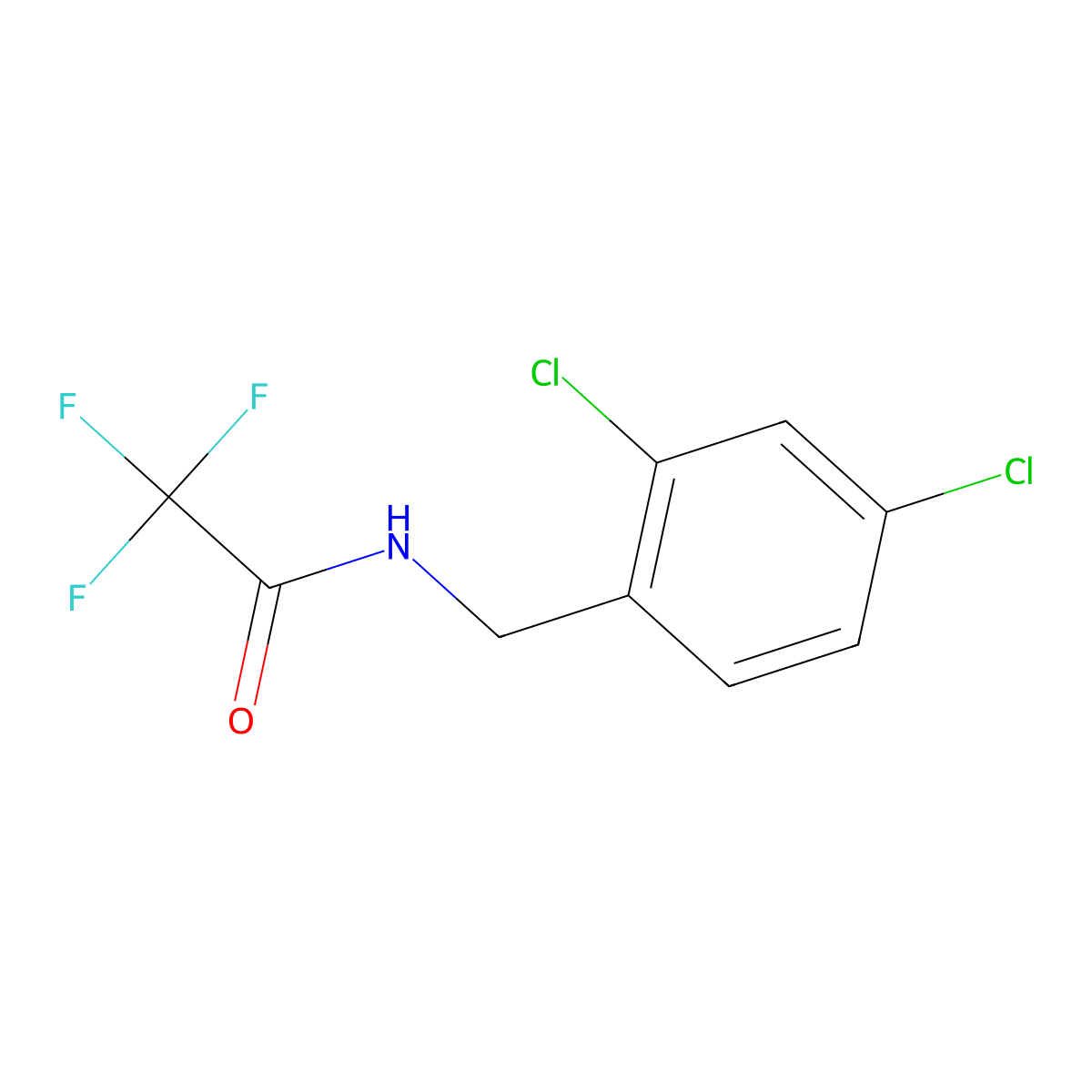 N-[(2,4-Dichlorophenyl)methyl]-2,2,2-trifluoroacetamide molecular structure, CAS 401575-25-5