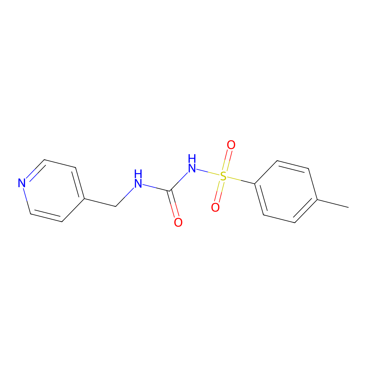 4-{[({[(4-Methylphenyl)sulfonyl]amino}carbonyl)amino]methyl}pyridine molecular structure, CAS 401576-44-1