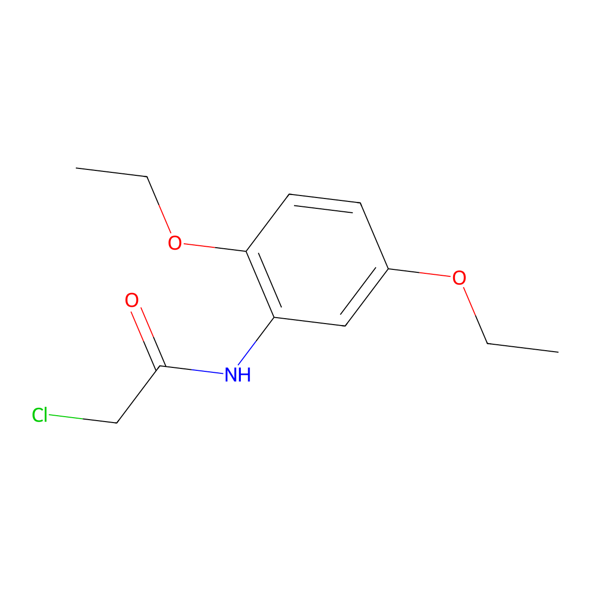2-chloro-N-(2,5-diethoxyphenyl)acetamide molecular structure, CAS 401577-73-9