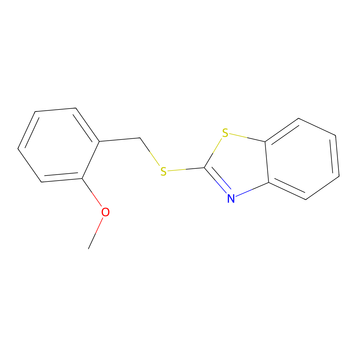 2-((2-Methoxybenzyl)thio)benzo[d]thiazole molecular structure, CAS 401577-91-1
