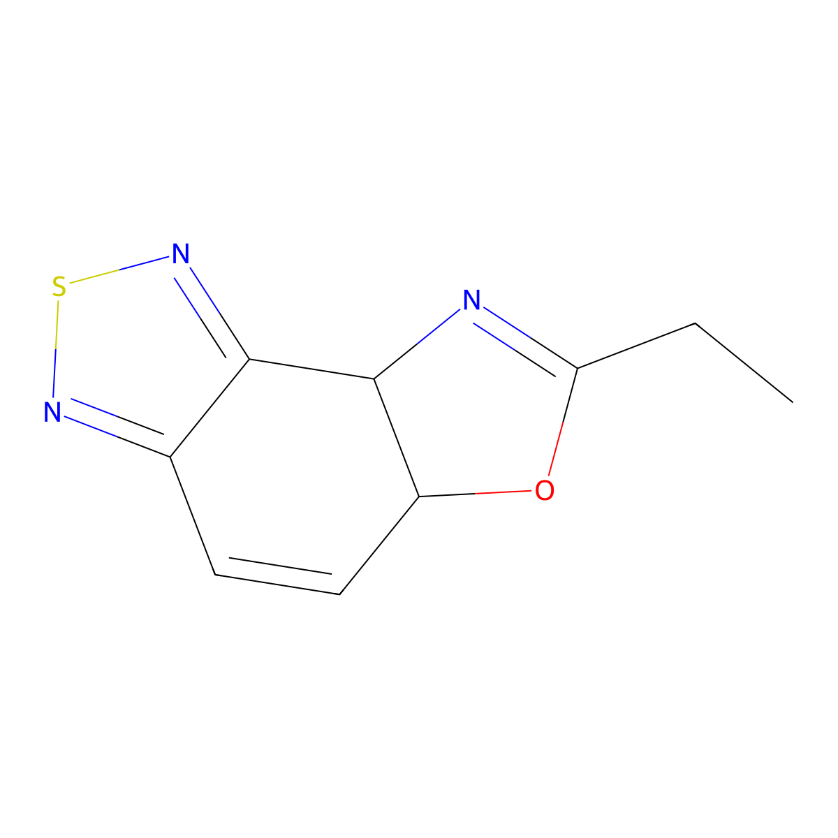 7-Ethyl-5a,8a-dihydro-1,2,5-thiadiazolo[3,4-e]benzoxazole molecular structure, CAS 401578-33-4
