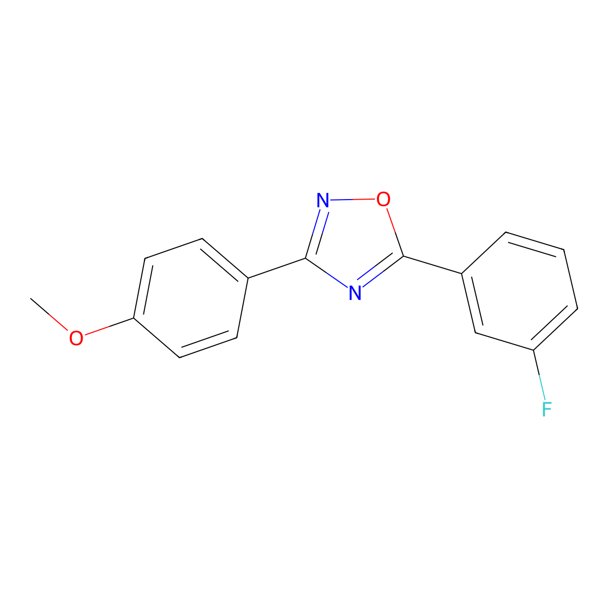 5-(3-Fluorophenyl)-3-(4-methoxyphenyl)-1,2,4-oxadiazole molecular structure, CAS 401580-41-4