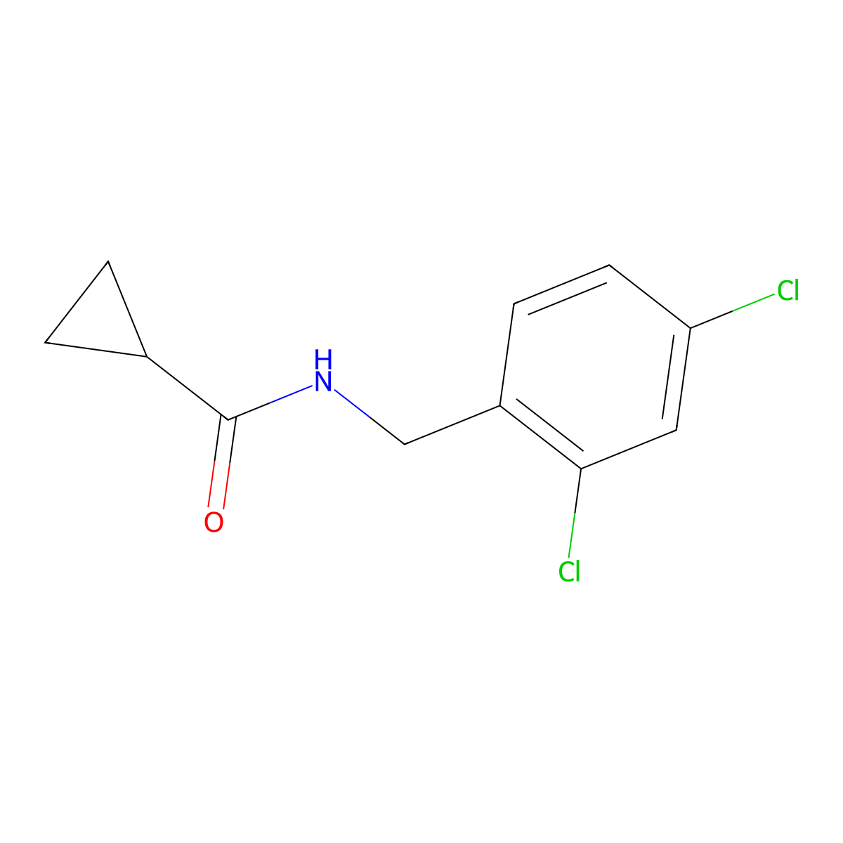 N-(2,4-dichlorobenzyl)cyclopropanecarboxamide molecular structure, CAS 401582-84-1