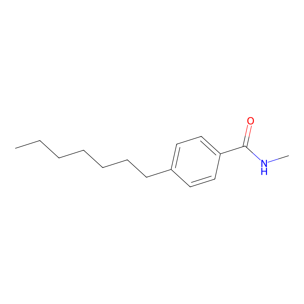 4-Heptyl-N-methyl benzamide molecular structure, CAS 401583-48-0