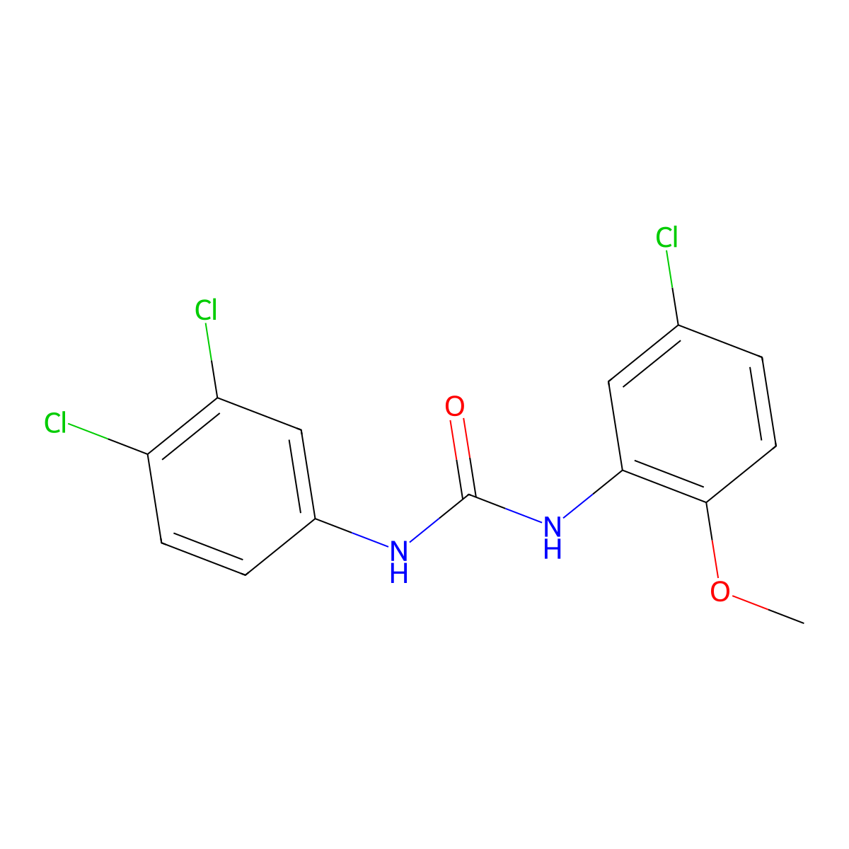 N-(5-Chloro-2-methoxyphenyl)-N'-(3,4-dichlorophenyl)urea molecular structure, CAS 401586-34-3