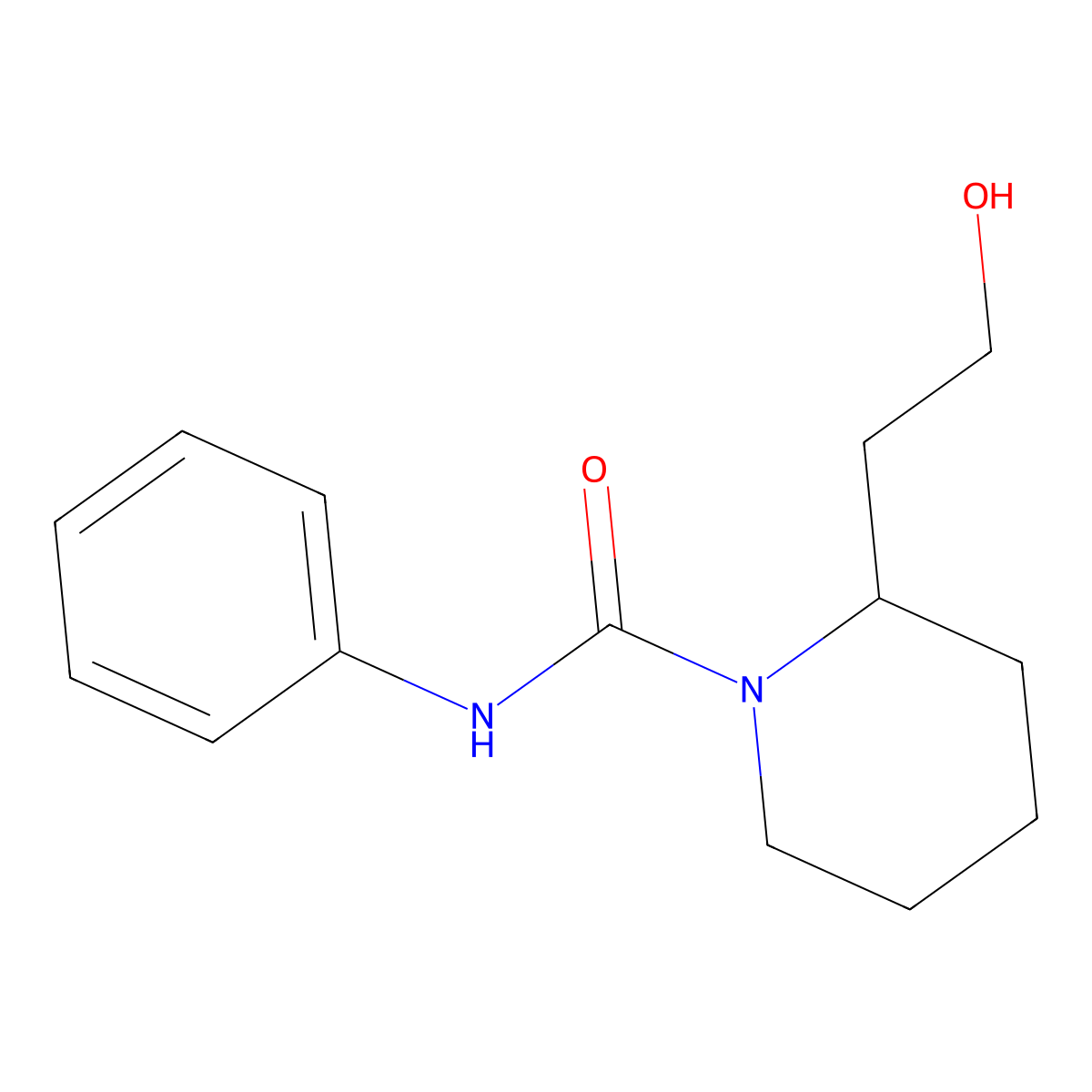 [2-(2-hydroxyethyl)piperidyl]-N-benzamide molecular structure, CAS 401586-58-1