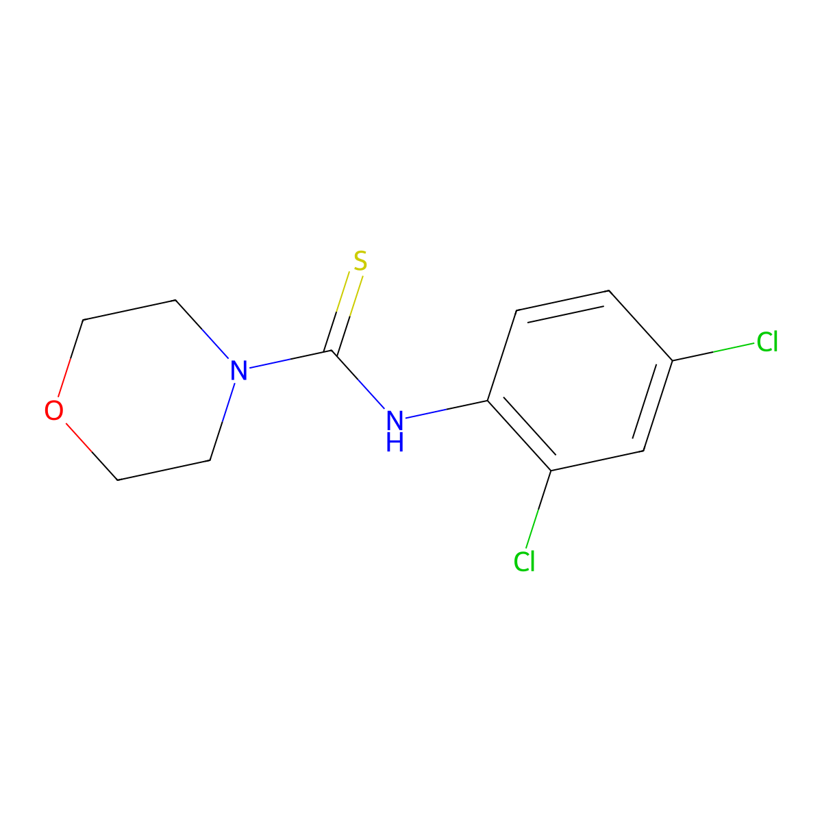 N-(2,4-dichlorophenyl)morpholine-4-carbothioamide molecular structure, CAS 401586-87-6