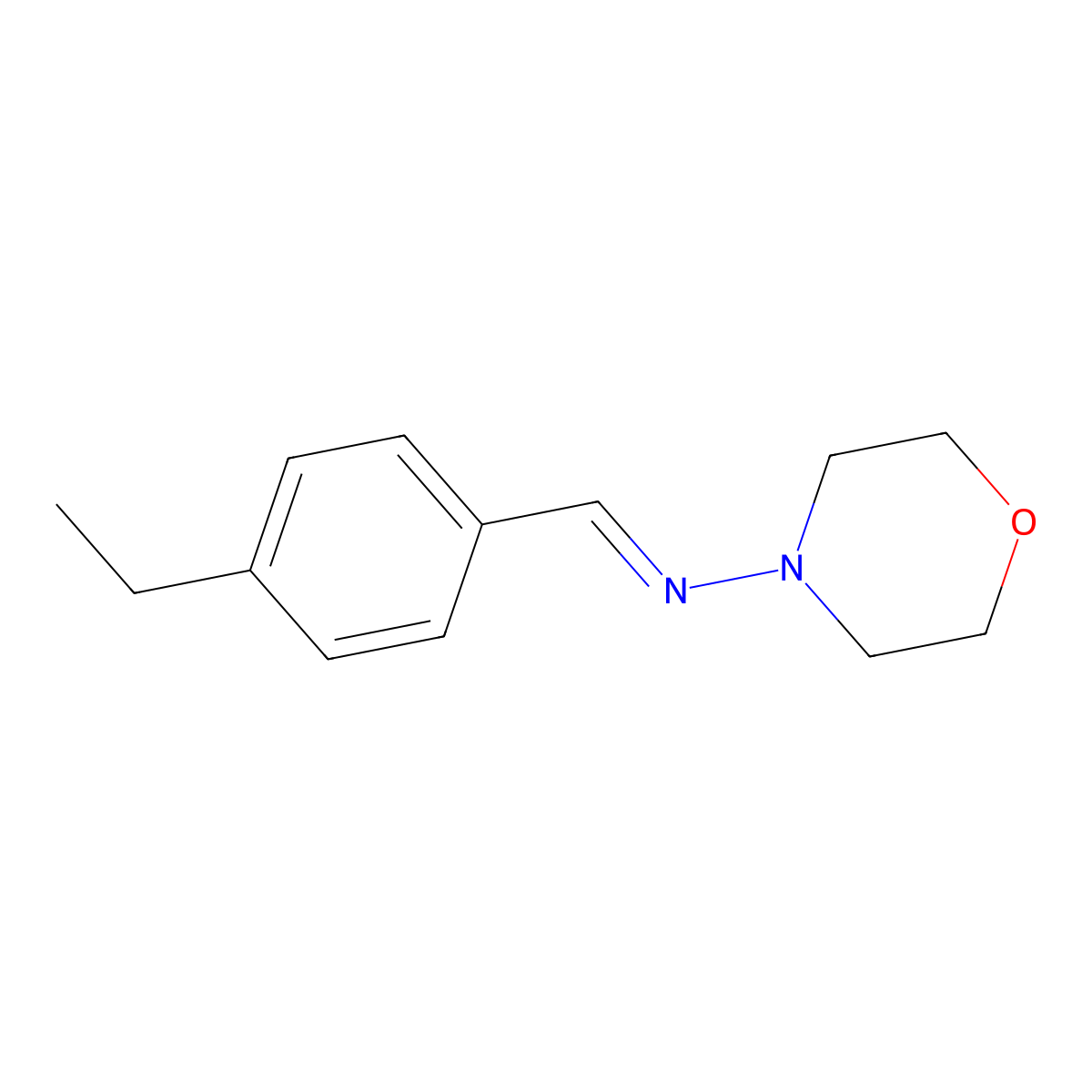 (E)-N-(4-ethylbenzylidene)morpholin-4-amine molecular structure, CAS 401587-02-8