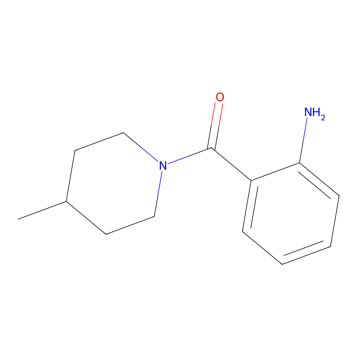 (2-Aminophenyl)(4-methylpiperidin-1-yl)methanone molecular structure, CAS 401589-03-5