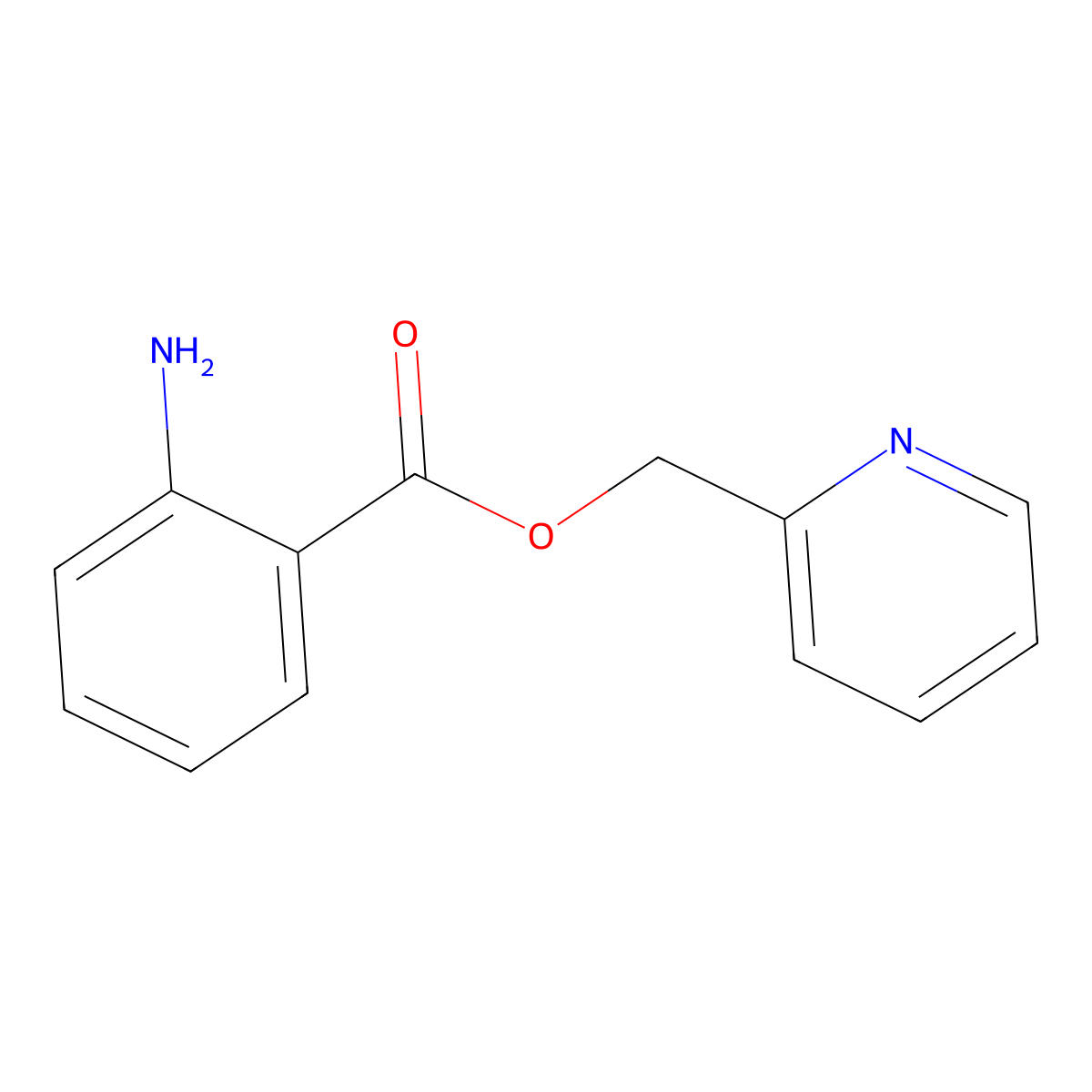 2-Pyridylmethyl 2-aminobenzoate molecular structure, CAS 401589-04-6
