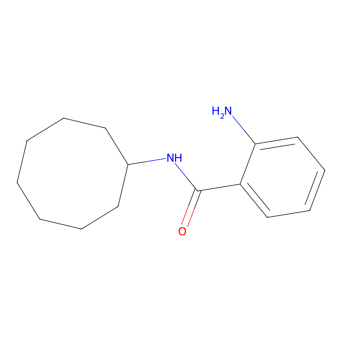 2-amino-N-cyclooctylbenzamide molecular structure, CAS 401589-18-2