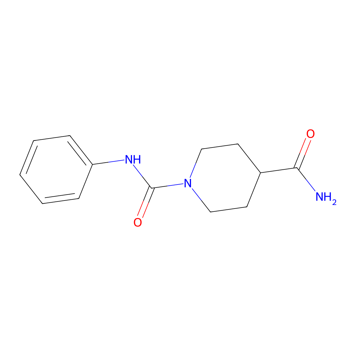 N1-phenylpiperidine-1,4-dicarboxamide molecular structure, CAS 401589-80-8