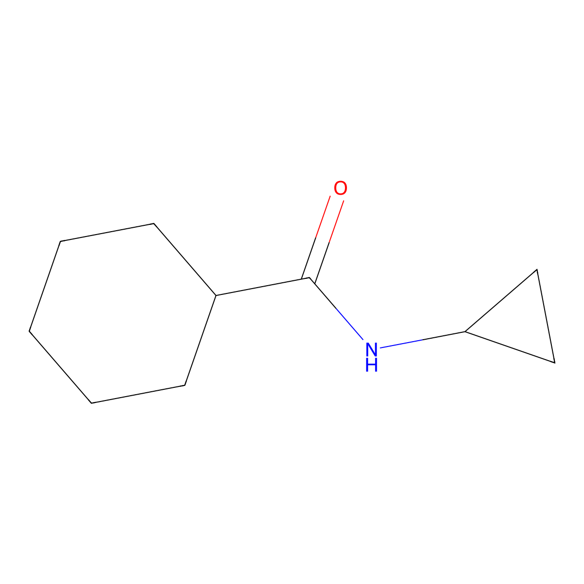 N-cyclopropylcyclohexanecarboxamide molecular structure, CAS 401589-86-4