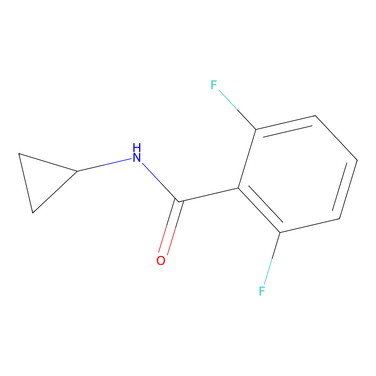 N-cyclopropyl-2,6-difluorobenzamide molecular structure, CAS 401589-87-5