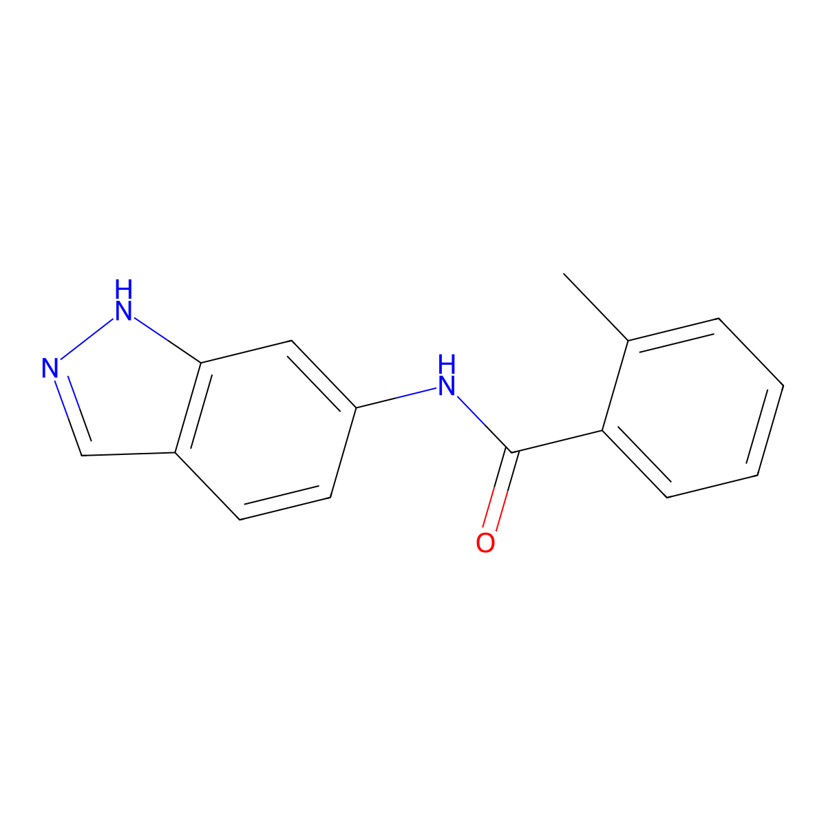 N-(1H-indazol-6-yl)-2-methylbenzamide molecular structure, CAS 401591-07-9