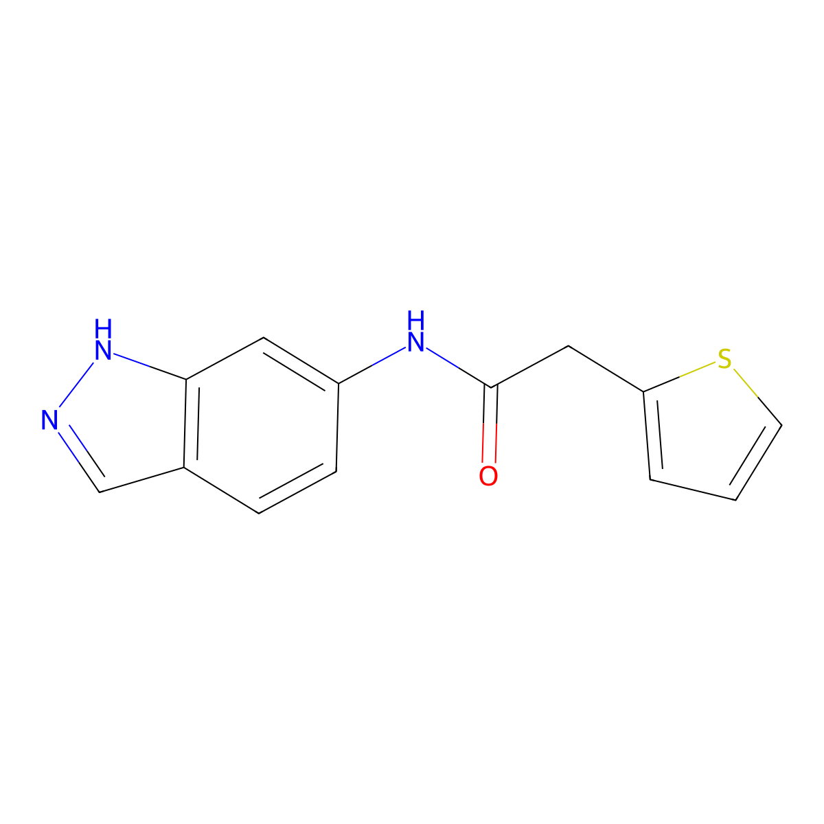 N-(1H-indazol-6-yl)-2-(2-thienyl)acetamide molecular structure, CAS 401591-14-8