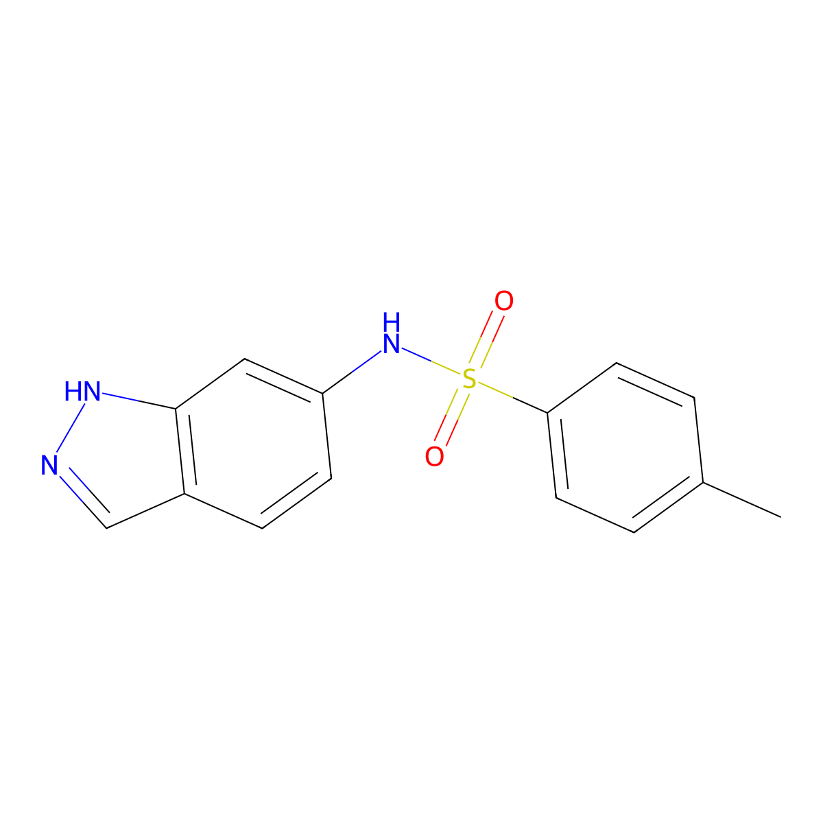 N-(1H-indazol-6-yl)-4-methylbenzene-1-sulfonamide molecular structure, CAS 401591-20-6