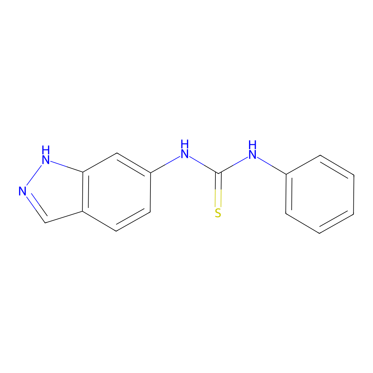 1-(1H-indazol-6-yl)-3-phenylthiourea molecular structure, CAS 401591-24-0