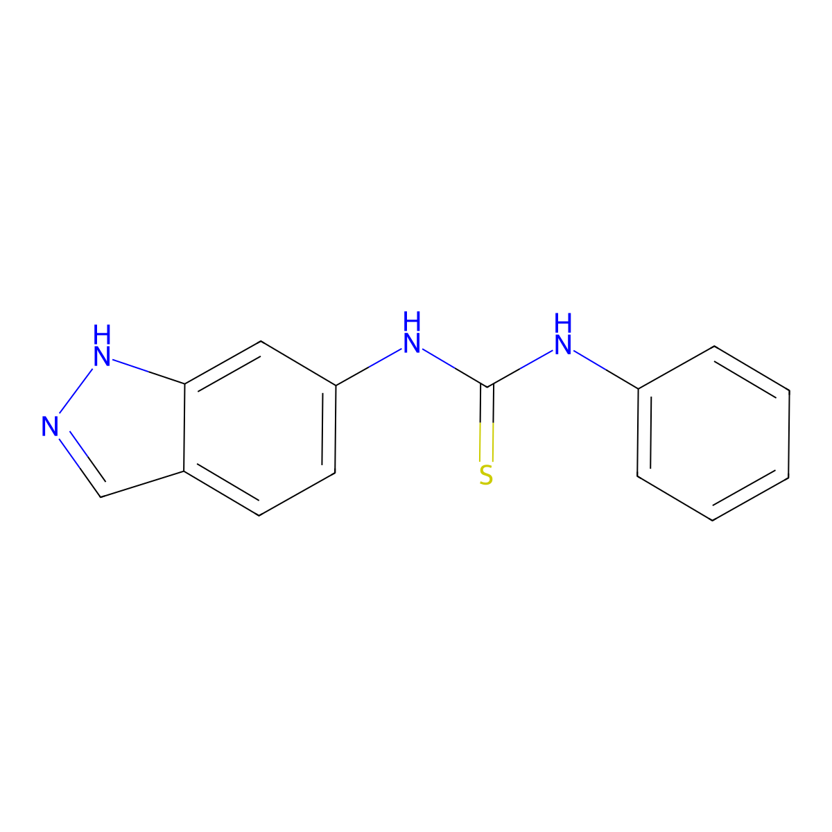 1-(1H-indazol-6-yl)-3-phenylthiourea molecular structure, CAS 401591-24-0
